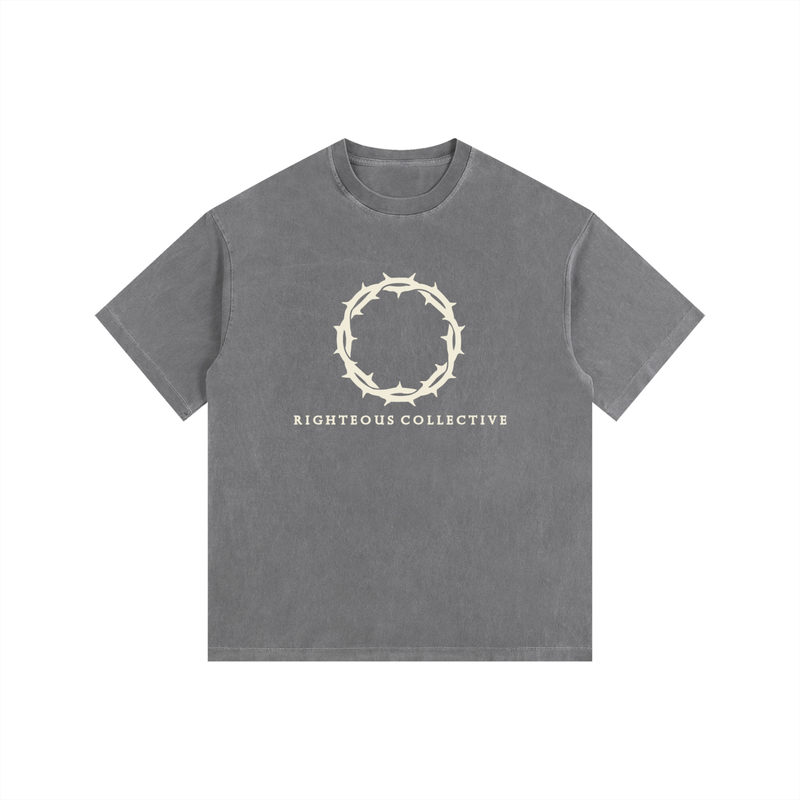Crown of Thorns – 100% Cotton Tee in Vintage Grey
