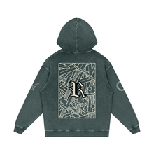 drop-shoulder,luxury hoodie,100% cotton,forest-green,vintage-wash,snow-washed,100-cotton,heavyweight-cotton,relaxed fit,premium-hoodie